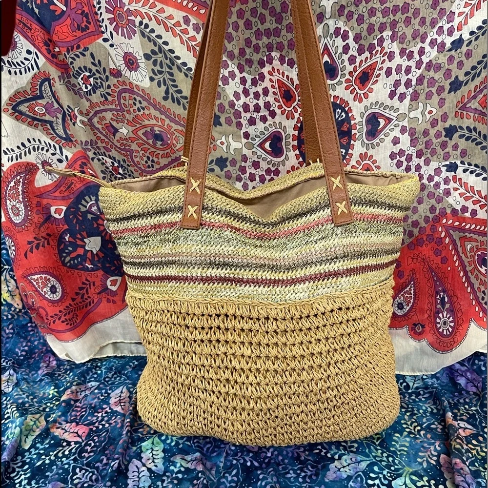 Cappelli Straworld inc. Large woven shoulder bag
